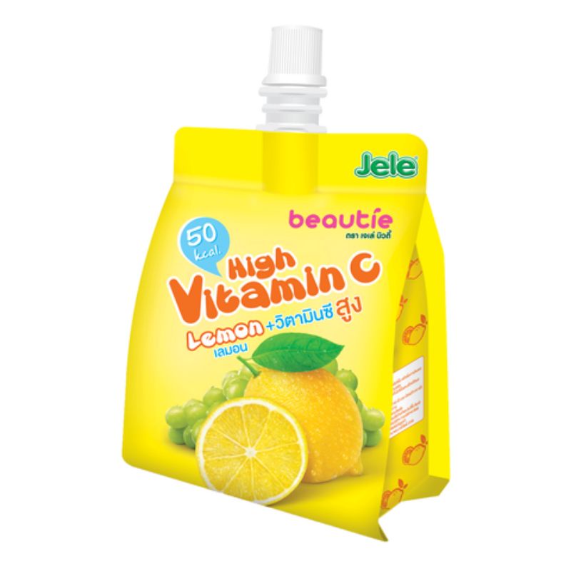Nước Ép Trái Cây Thạch Vitamin C Hương Chanh Jele Beautie 150g