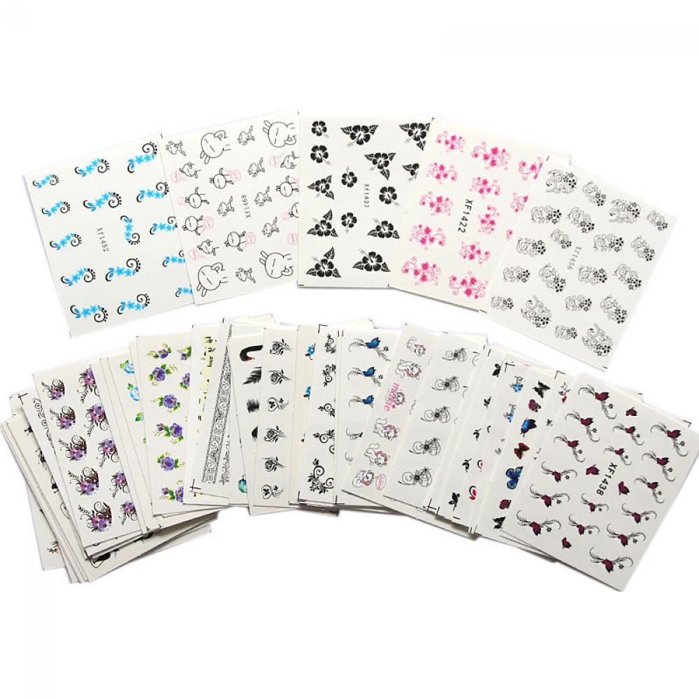 Set 50 Miếng Dán Hình Bông Hoa Nhiều Màu Sắc Dùng Trang Trí DIY