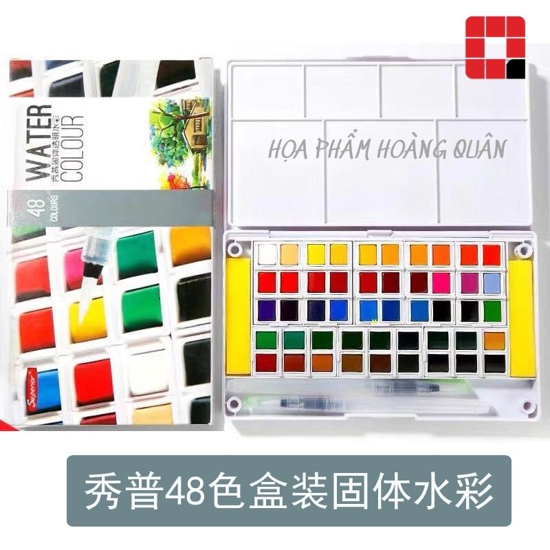 Màu nước dạng viên nén SUPERIOR 12/18/24/36/48 màu