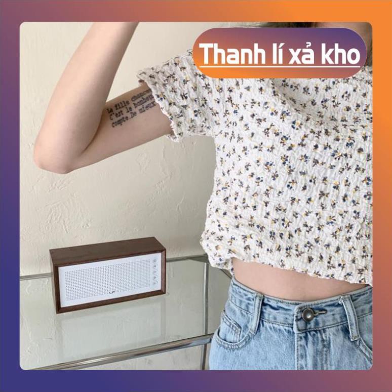 Áo Kiểu Tay Ngắn Họa Tiết Hoa Xinh Xắn Phong Cách Hàn Quốc Dành Cho Bạn Gái [ THỜI TRANG QUÝ CÔ]