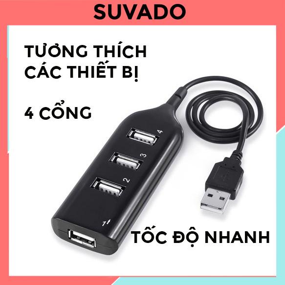 Bộ chia USB HUB 4 port USB 2.0  giá rẻ mẫu 1 [HUB USB 2.0] SUVADO