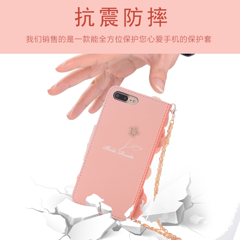 Bao da điện thoại nắp lật họa tiết hoa hồng 3D cho iPhone 11 Pro Max X XR Xs Max 5 5S 5SE 6 6s iPhone 7 8 Plus