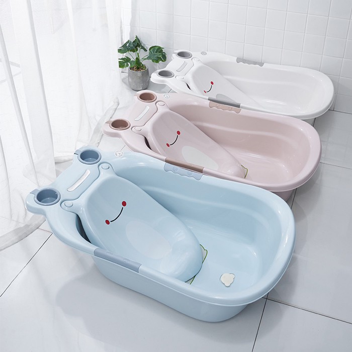 Thau tắm có giá đỡ cho bé hình ếch