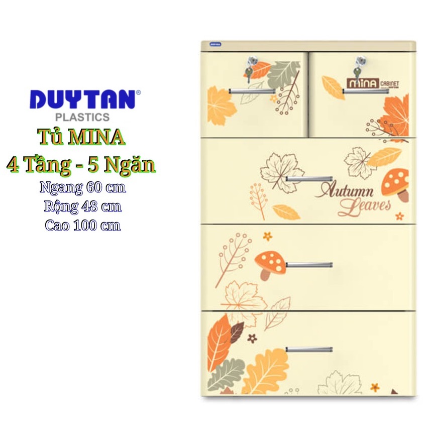 Tủ nhựa duy tân 4 Tầng-5 ngăn ( NHIỀU MẪU XINH )