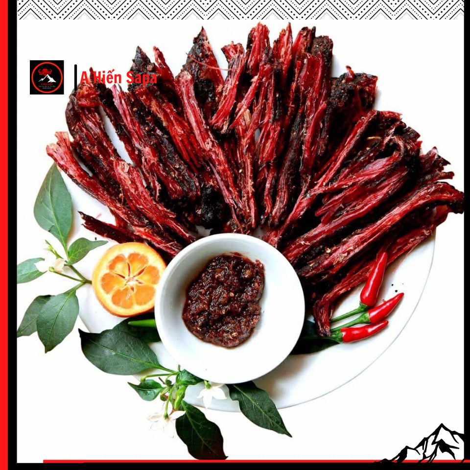 Thịt trâu gác bếp Tây Bắc A Hiến Sapa gói 250gr, loại đặc biệt làm từ thịt tươi, tặng kèm 2 loại chẳm chéo và mắc khén | BigBuy360 - bigbuy360.vn