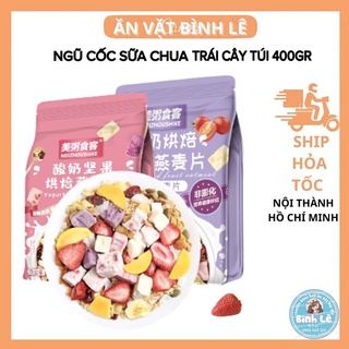 Ngũ cốc giảm cân, ăn kiêng sữa chua mix trái cây meizhoushike túi 400gr