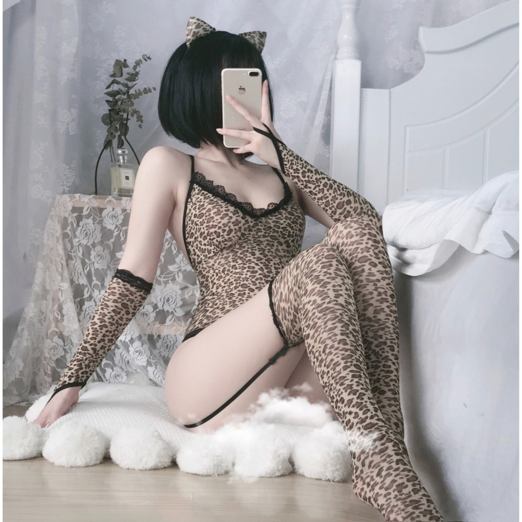 Đồ sexy cosplay - Set ngủ da báo gợi cảm | BigBuy360 - bigbuy360.vn