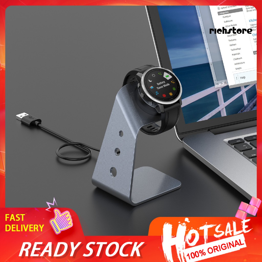 Đế Sạc Nhanh Cho Đồng Hồ Thông Minh Garmin Forerunner 745 / Vavenu Sq / Fenix 6