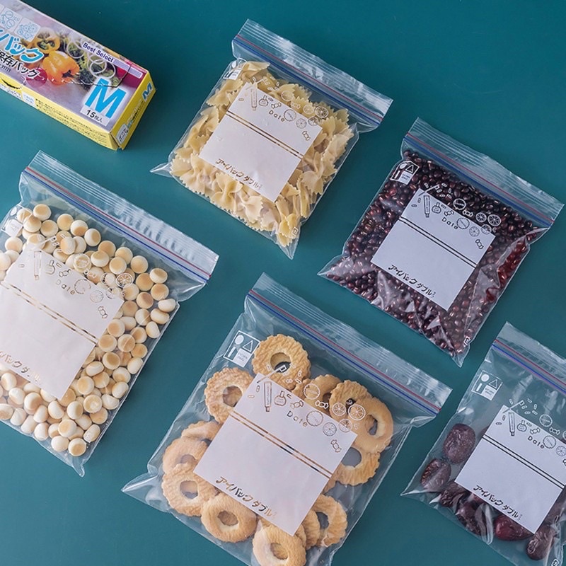 Hộp túi Zip đựng thực phẩm Nhật Bản [Combo 3 hộp size S,M,L]