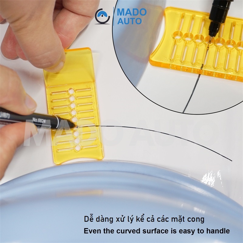 Dụng cụ hỗ trợ đo kích thước thiết kế, cắt Decal trang trí, dán xe ô tô MADO AUTO F55