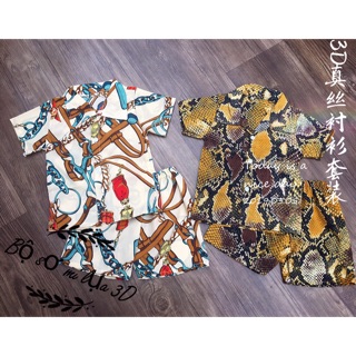 Set 4 bộ sơ mi lanh lụa