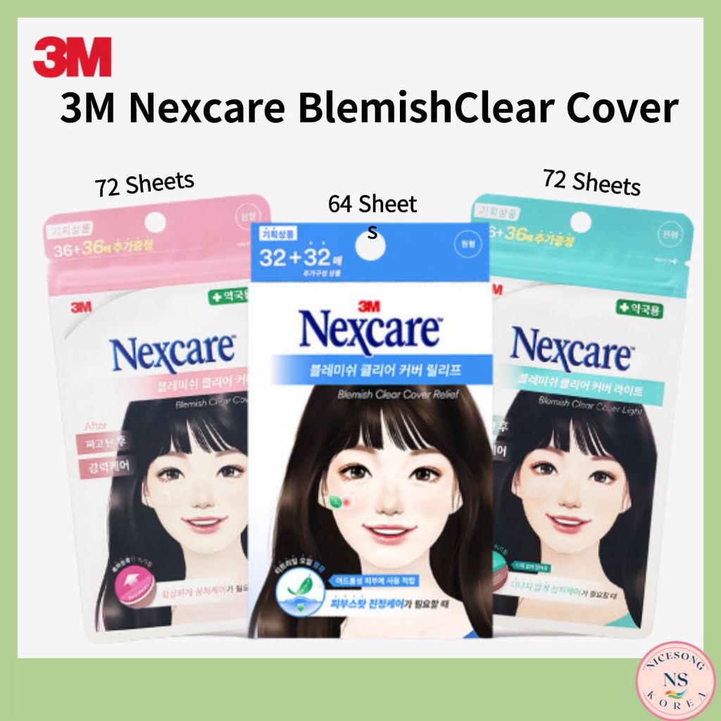 Miếng Dán Che Khuyết Điểm Nexcare 64 / Trong Suốt 72 / Miếng Dán Hỗ trợ giảm mụn Mờ Vết Mụn Hàn Quốc