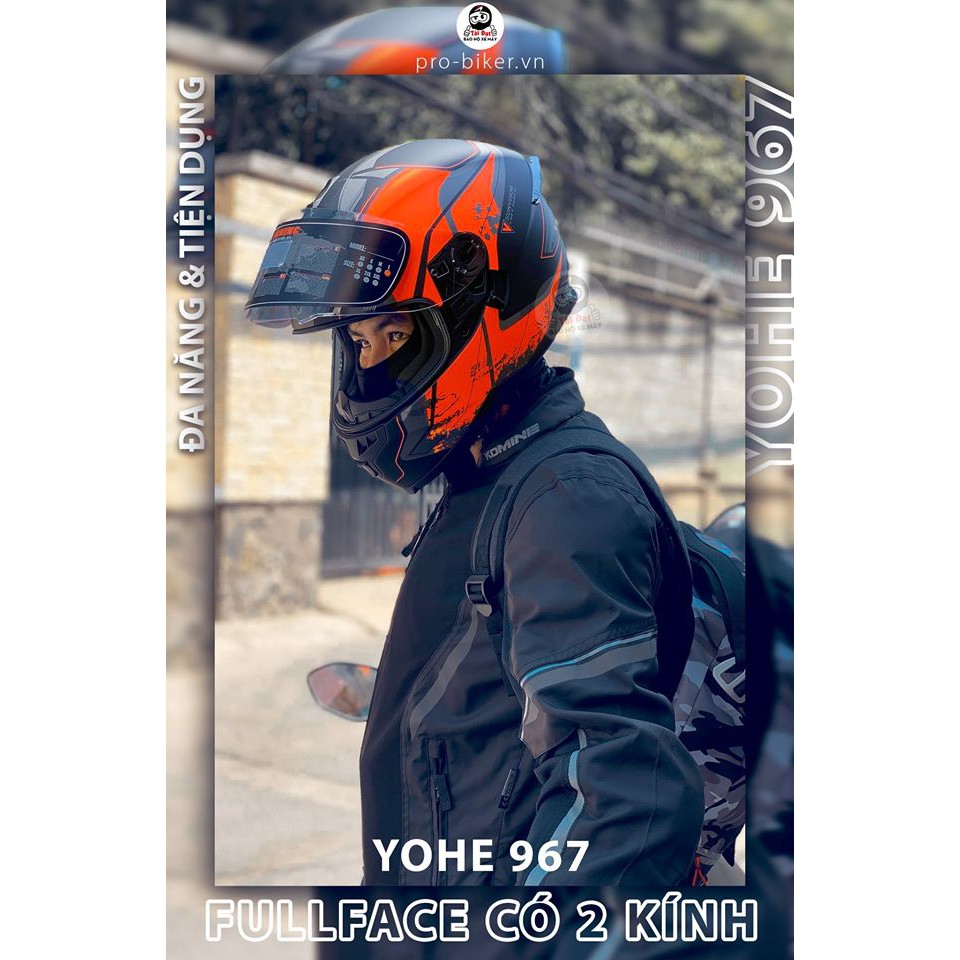 Mũ bảo hiểm Yohe 967 C62 Cam