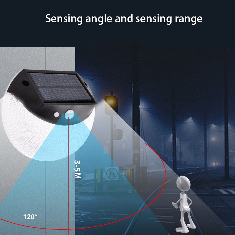 Đèn Led Gắn Tường Cảm Biến Năng Lượng Mặt Trời Chống Thấm Nước