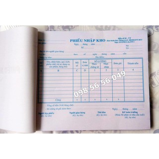 Phiếu Nhập Kho 3 Liên [ 16 x 20cm ]