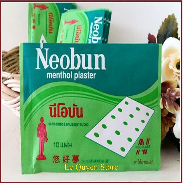 [Chính Hãng]Miếng dán giảm đau Neobun Menthol Plaster Thái Lan
