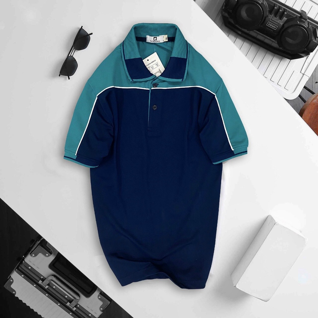 Áo thun nam có cổ tay ngắn PACK HORSE - Chất liệu cotton cá sấu, phối màu trẻ trung năng động