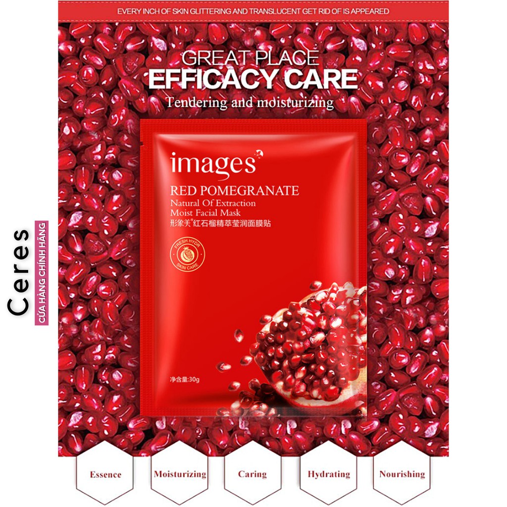 Mặt Nạ Giấy 💖𝑭𝒓𝒆𝒆𝒔𝒉𝒊𝒑💖 Mask Lựu Đỏ Images Dưỡng Ẩm Sáng Da | BigBuy360 - bigbuy360.vn