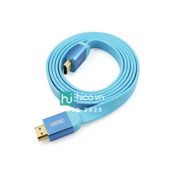 XẢ KHO Cáp HDMI 3m UNITEK 155 Dẹp Chống Nhiễu Cực Tốt Phân Giải Full HD +