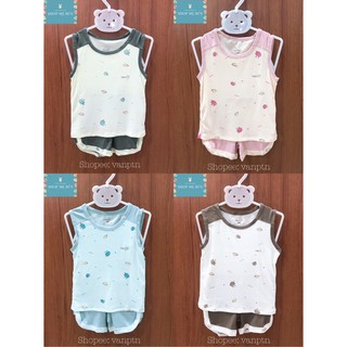 [Bons99]_Bộ ba lỗ Bons99 chất sợi tre tự nhiên mềm mát cho bé