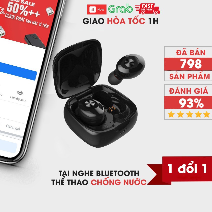 Tai nghe bluetooth gaming mini không dây nhét tai có mic tws 5.0 HIFI XG12 thể thao cho Samsung iphone Sony blutooth