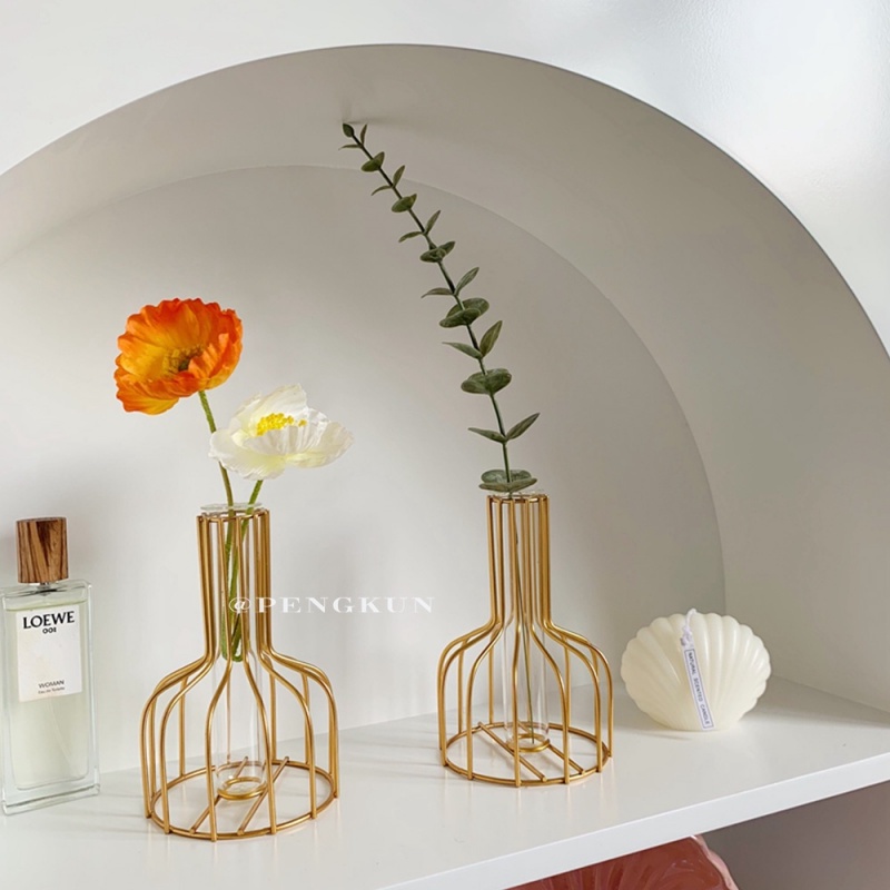Lọ hoa decor phong cách Bắc Âu bằng sắt để bàn trang trí nội thất Xiaomimi S1005