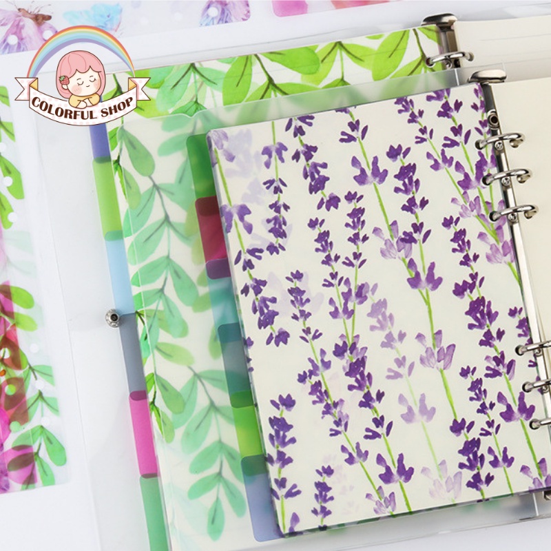 Set 6 tab FOREST phân trang sổ còng A5-A6, sổ planner, bullet journal