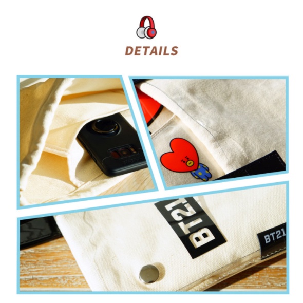 TÚI PVC LINE FRIENDS BT21 PVC SHOULDER BAG