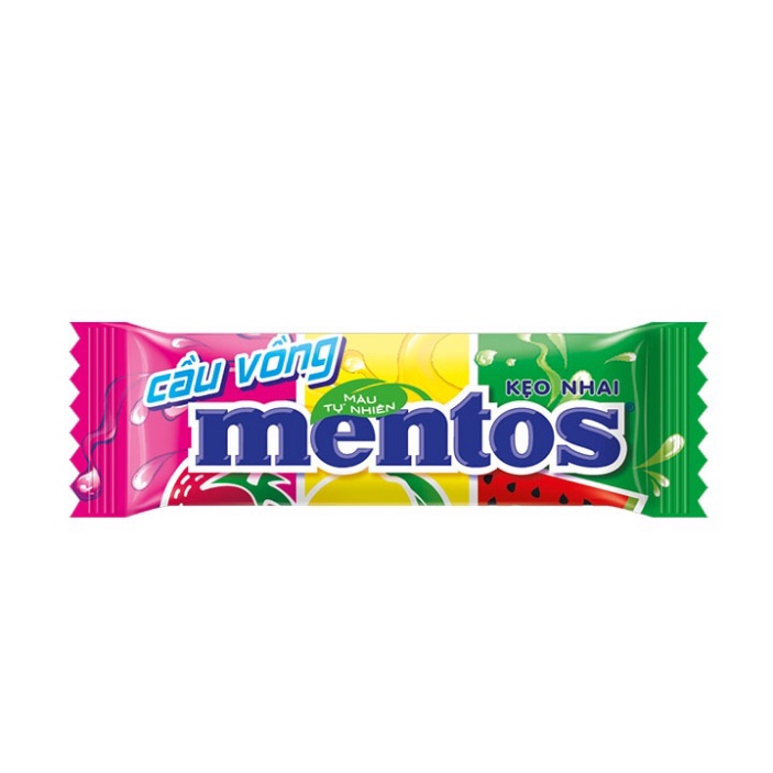 Kẹo nhai Mentos Cầu Vồng 3 Viên Hương hoa quả