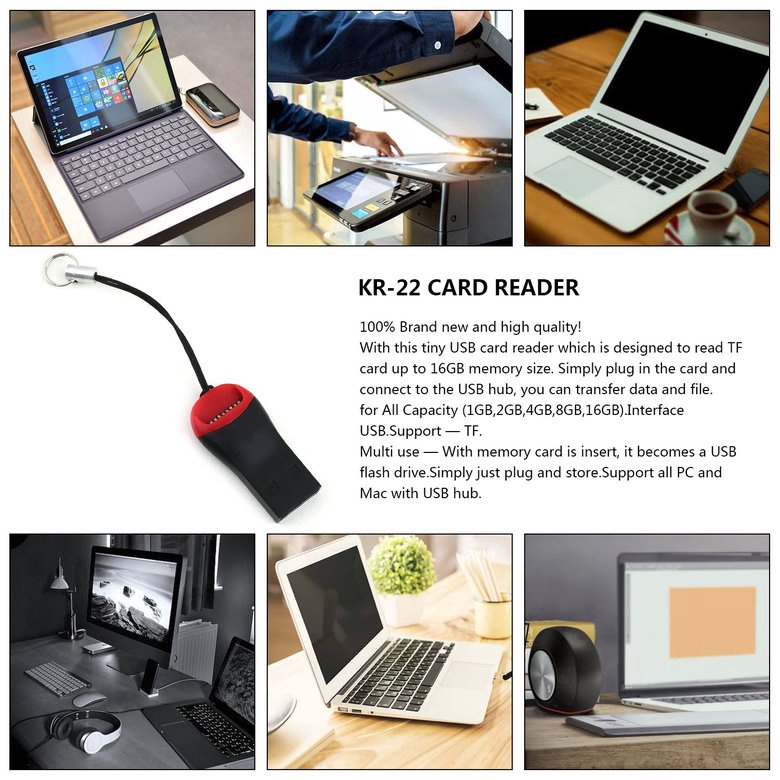 PK USB 2.0 Mini T-Flash TF M2 M 2 Memory Card Reader Support 2GB 4GB 8GB 16GB