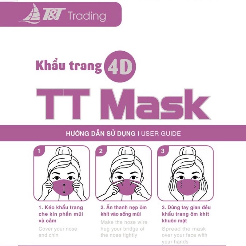 Khẩu Trang Y Tế 4D-KF94 4 lớp người lớn trẻ em Xuất Hàn - Chính hãng T&amp;T MASK