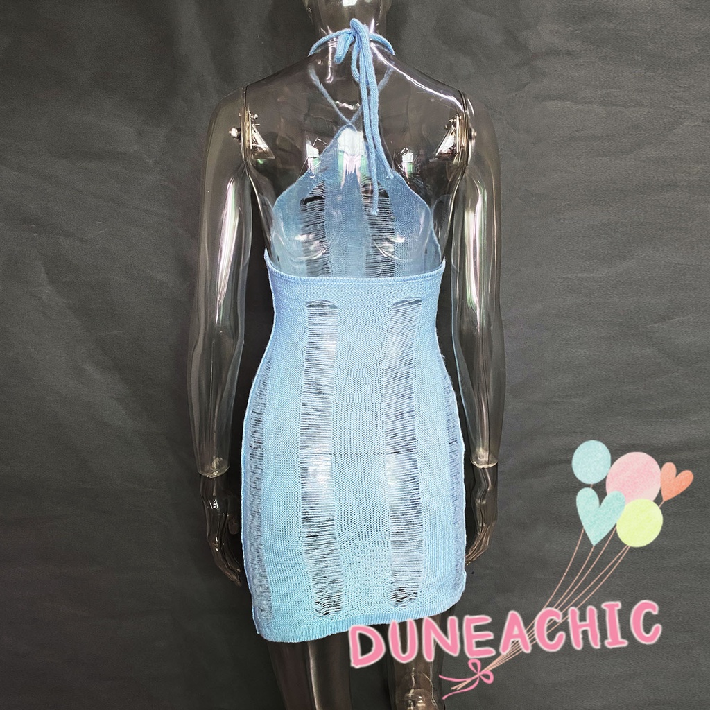 DUNEA Đầm Body Thiết Kế Hở Lưng Quyến Rũ