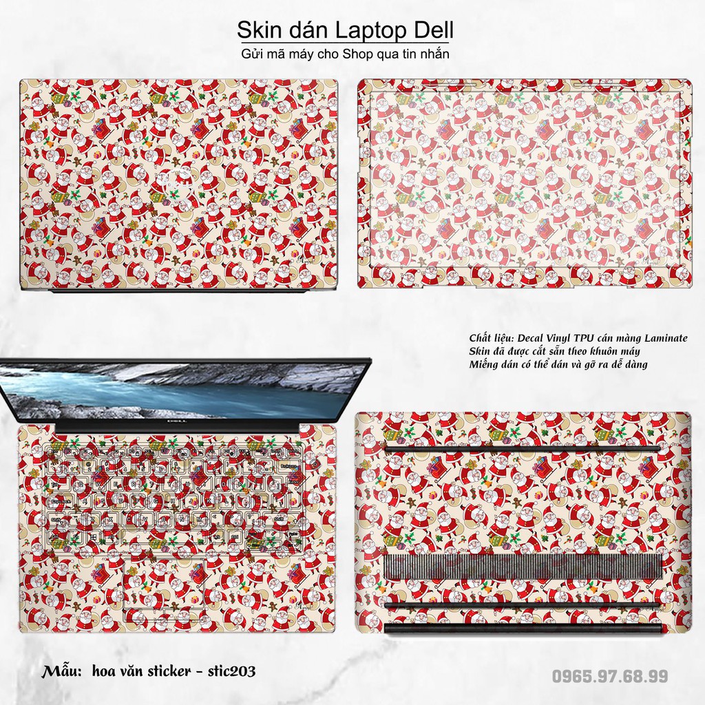 Skin dán Laptop Dell in hình Hoa văn sticker nhiều mẫu 33 (inbox mã máy cho Shop)