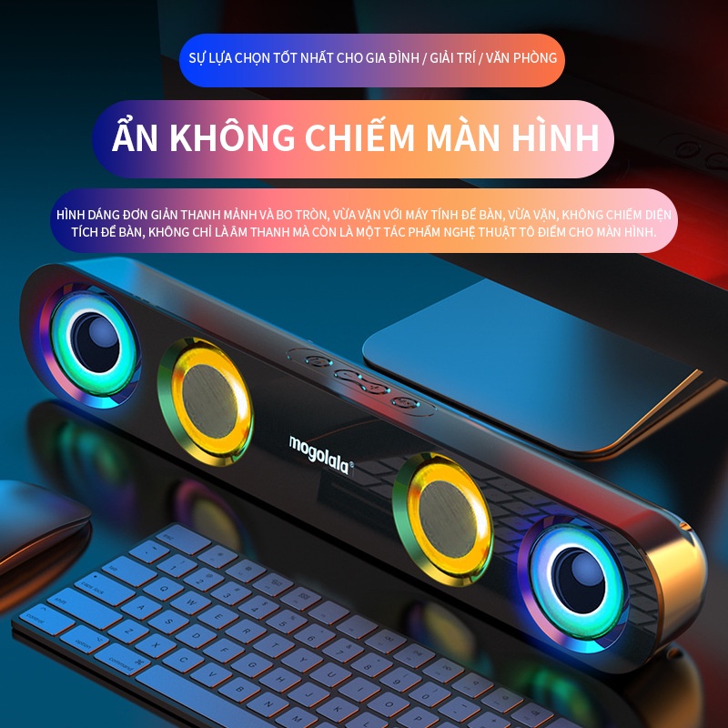Loa Thanh Máy Tính Bluetooth Để Bàn 2023Led Rgb Loa Vi Tính Laptop Nghe Nhạc Bass Lớn Âm Thanh Hay NB-LYXGYX