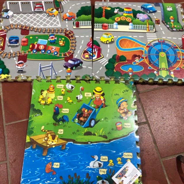4 TẤM THẢM XỐP GHÉP KÍCH CỠ 60x60cm