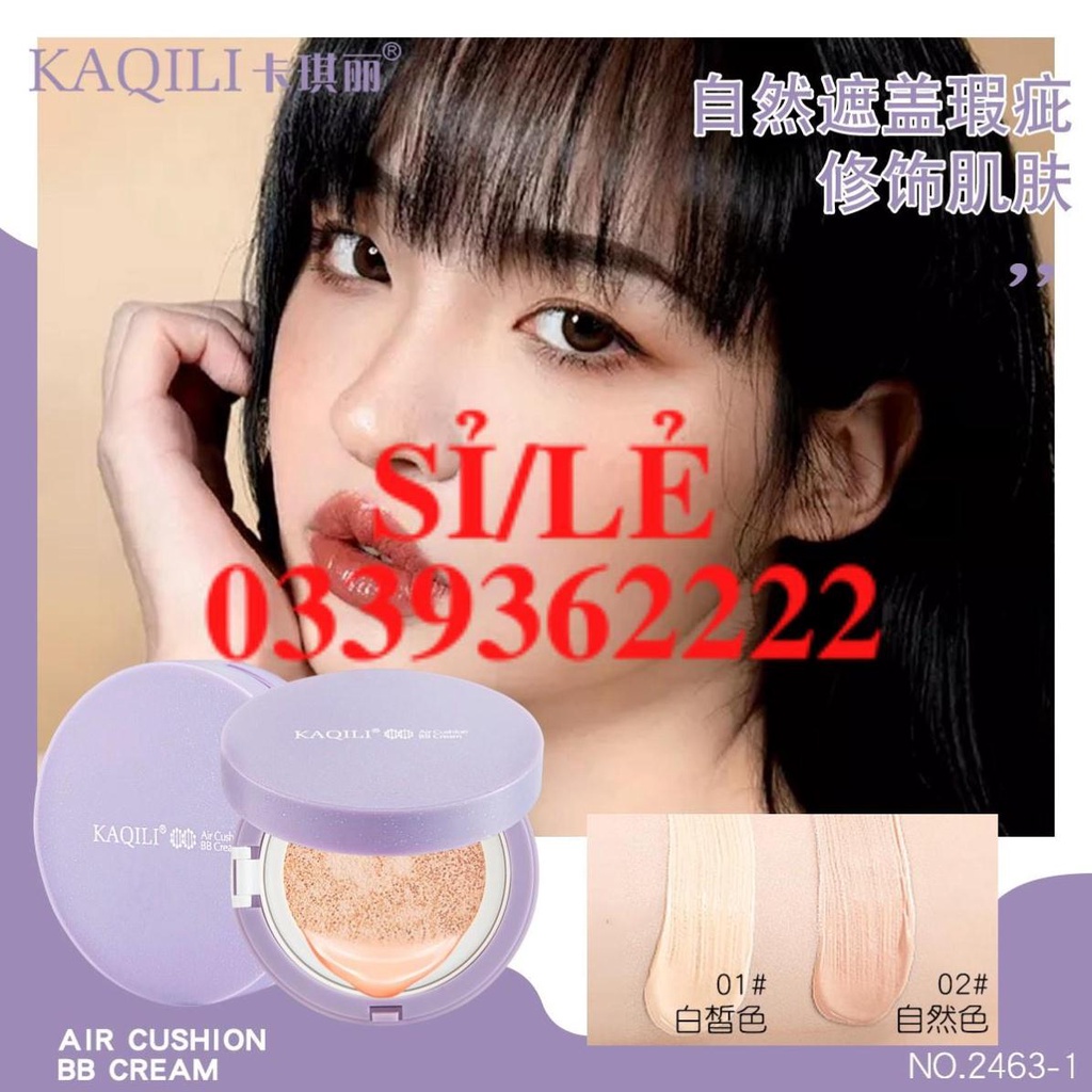 Phấn nước KAQILI BB cream che khuyết điểm kiềm dầu làm sáng da lâu trôi 45g hàng nội địa Trung