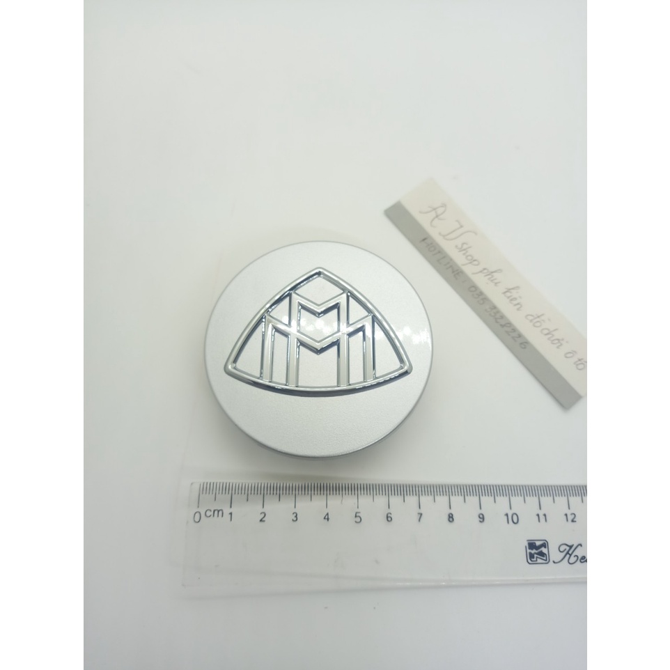 1 chiếc Logo chụp mâm, ốp lazang bánh xe ô tô Maybach đường kính 75mm