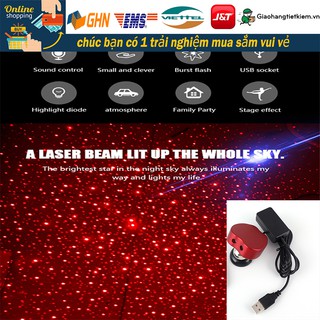 Đèn USB chiếu hình sao dùng để trang trí trần nhà/xe ô tô lãng mạn