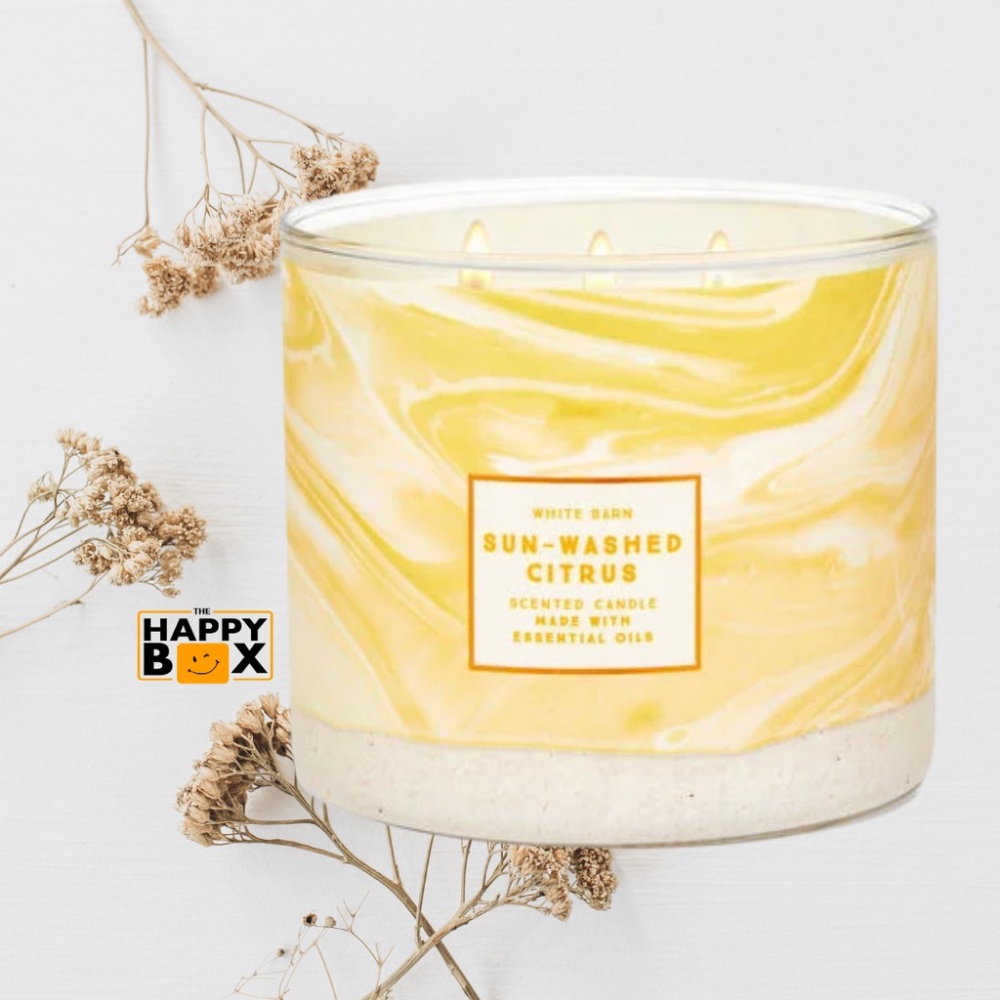 [BILL MỸ] NẾN THƠM THƯ GIÃN BATH AND BODY WORK WHITE BARN 3 BẤC MÙI SUN-WASHED CITRUS