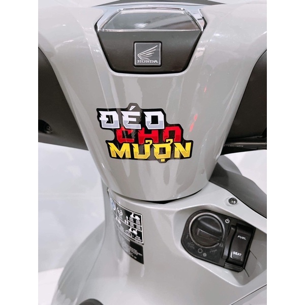 Tem Decal Logo Sticker Cà Khìa Không Cho Mượn Vui Nhộn, Dán Nhiều Vị Trí Khác Nhau v.v