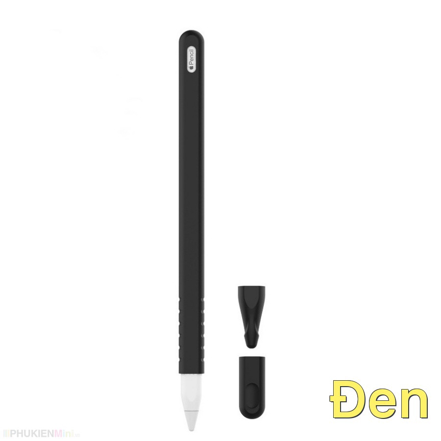 Ống silicon chống trơn trượt gồm 1 ống bảo vệ thân bút và 2 nắp bảo vệ đầu bút cho Apple Pencil 2