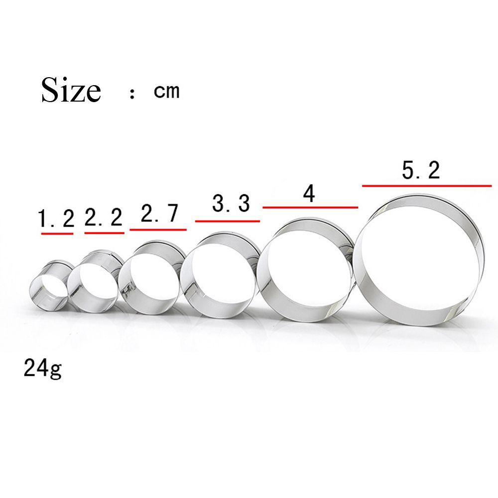 Bộ 6 Khuôn Cắt Bánh Quy Hình Tròn Bằng Thép Không Gỉ