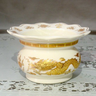 lư hương thờ cúng rồng vàng có khay hứng tàn nhang