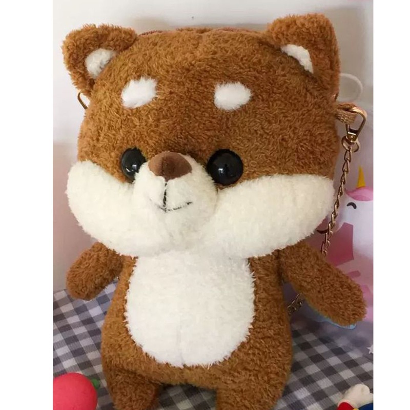 Túi Đeo Chéo Hình Thú Nhồi Bông Dễ Thương Cho Bé