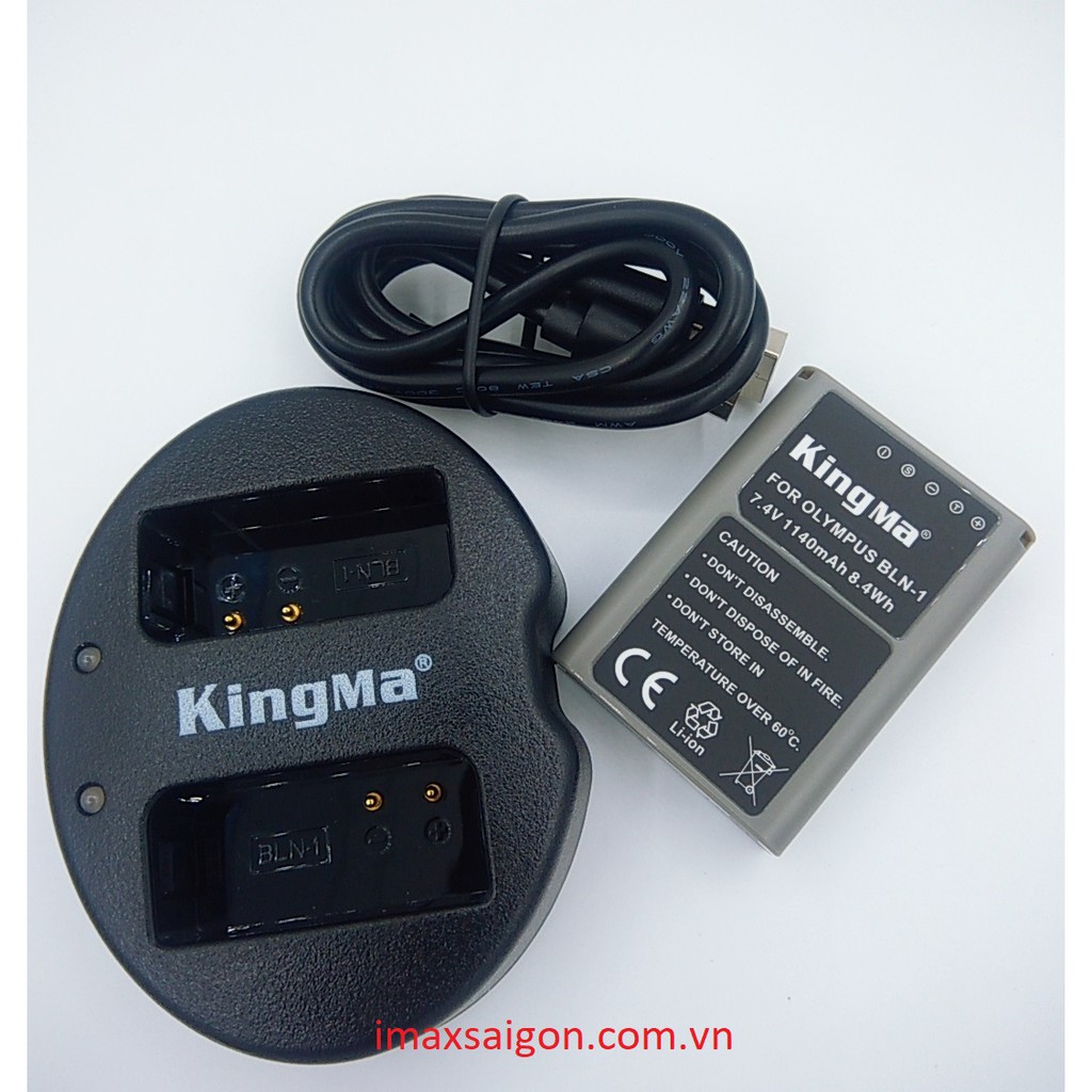 1 PIN 1 SẠC MÁY ẢNH KINGMA thay thế cho OLYMPUS BLN-1