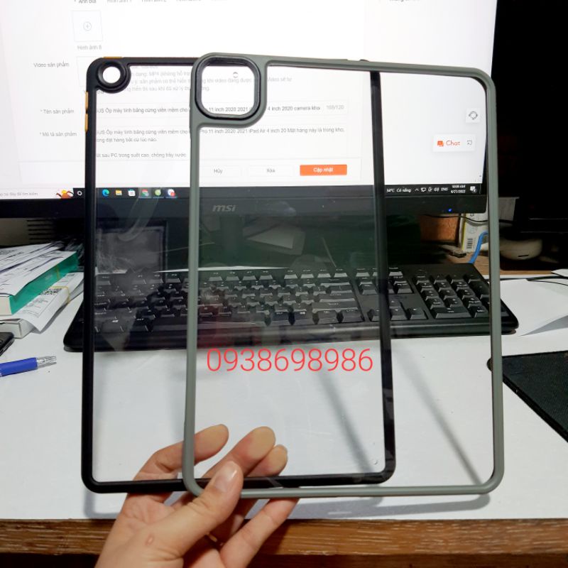 Ốp máy tính bảng cứng viền mềm cho iPad Pro 11 inch 2020 2021 iPad Air 4 inch 2020 camera vuông chính hãng LIKGUS