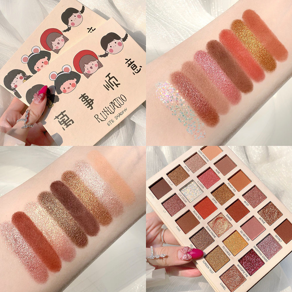 (Hàng Mới Về) Bảng Phấn Mắt 12 / 24 Màu Nhung Mịn Ánh Kim Độc Đáo | BigBuy360 - bigbuy360.vn