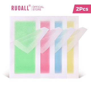 (Hàng Mới Về)  RUOALL 2 miếng sáp dán tẩy lông  hai mặt tự nhiên cỡ lớn 9x18 10g