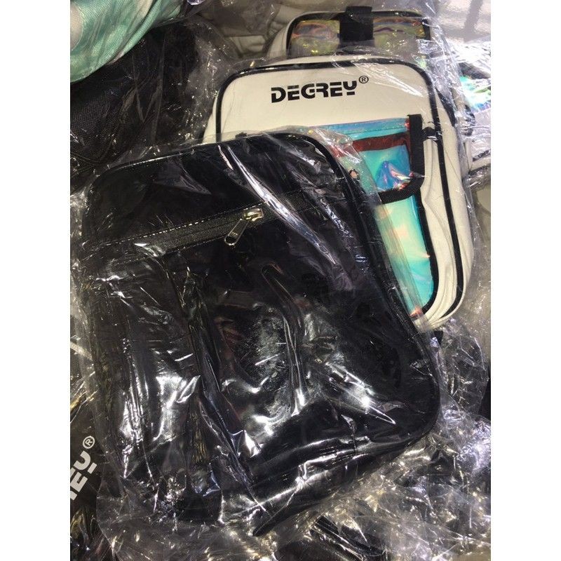 Túi đeo chéo Degrey trắng - đen
