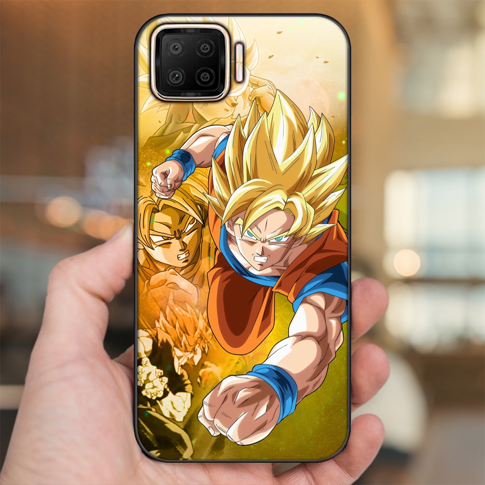 Ốp lưng Oppo A73, A93 4G viền đen in hình Goku Dragon Ball